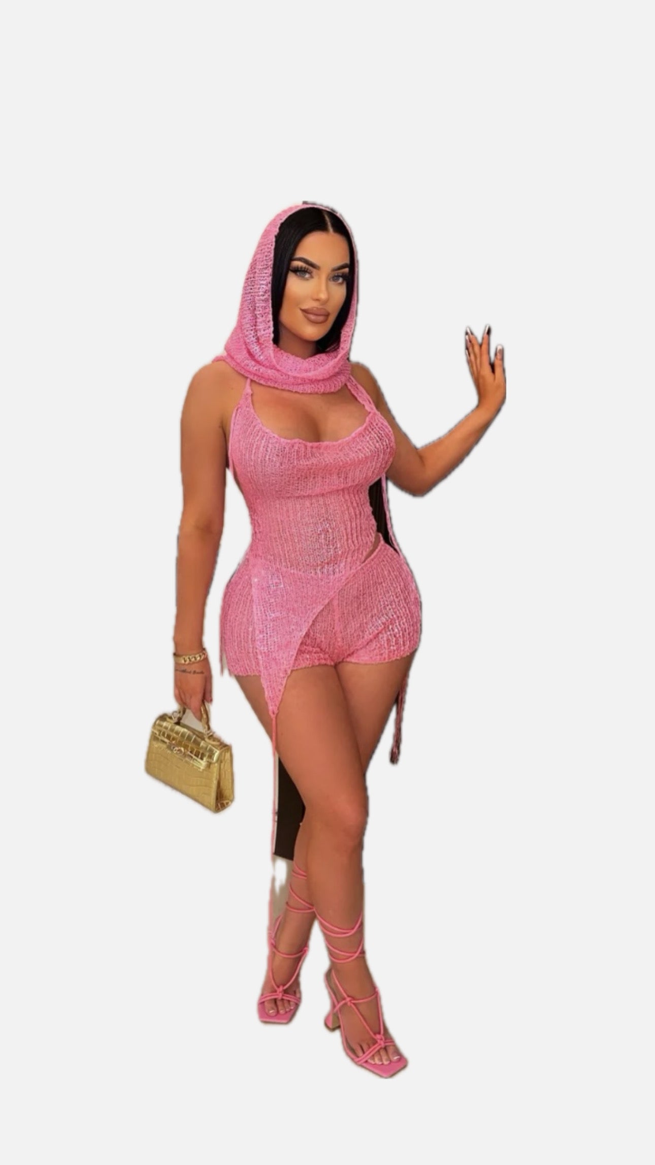 Pinky Knitted 3pc Set